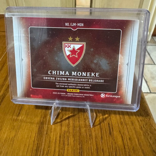 Chima Moneke Jumbo Patch /75 basketball card