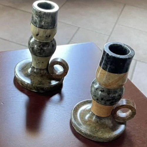 Alabaster Egyptian Candle Holders like new, handmade