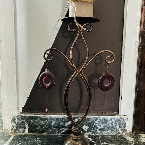 Tall metal candlestick like new