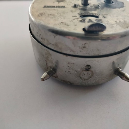 JAZ French wind-up table clock used, 1950s-60s