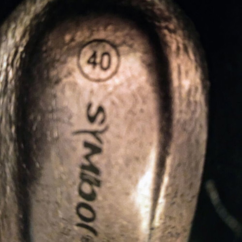 Symbol black heels used with glitter, size 40