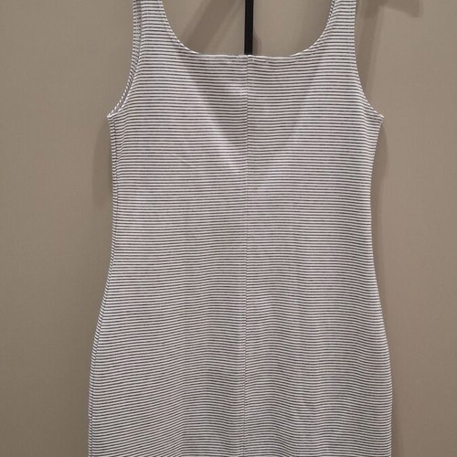 Zara striped mini dress, size M, white