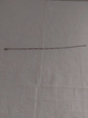 Bracelet from stainless steel like new, silver color, length 17+5 cm