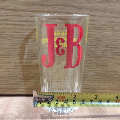 J&B Scotch Whisky set of two old promotional glasses like new