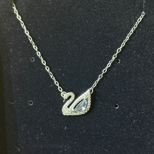 Swarovski necklace, silver, new
