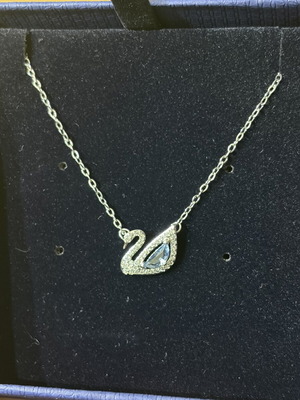 Swarovski necklace, silver, new