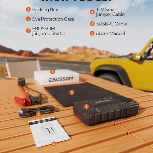 Jump Starter Car Battery 10000mAh 12V with Power Cables new