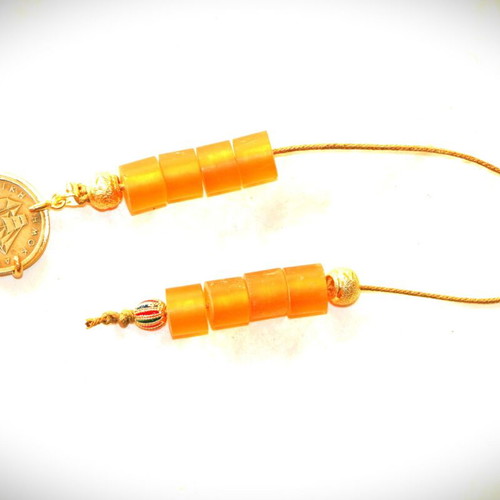 Begleri Konstantinos Kanaris amber with 24K gold handmade, INDICO JEWELLS