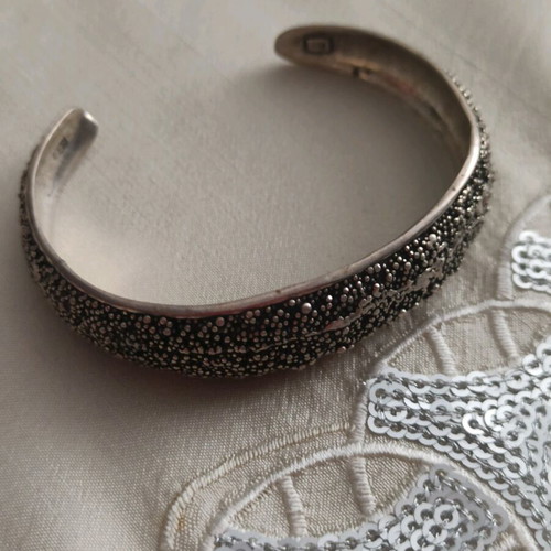 Handmade Silver Cuff Bracelet like new, oxidized unique design