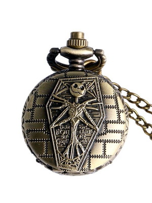 Jack Skellington The Nightmare Before Christmas Pocket Watch Pendant like new