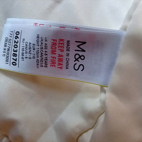 Marks & Spencer Girls' Bouclé Jacket 5 Years 110 cm Like New White