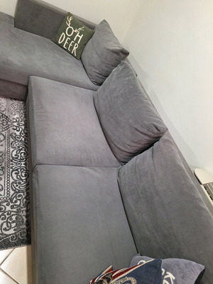 Καναπές Sofa Company γωνιακός σαν καινούργιος, γκρι/ελεφαντί