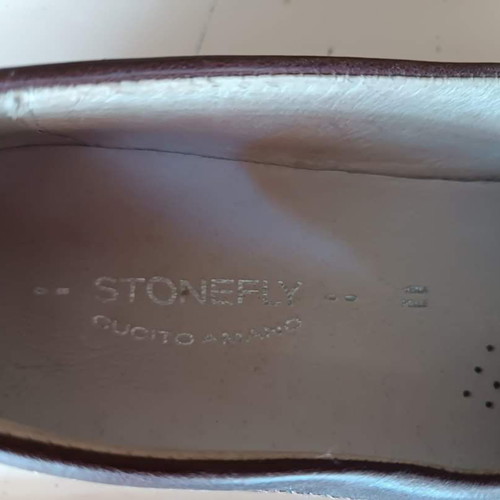 Stonefly men's brown leather moccasins like new size 45