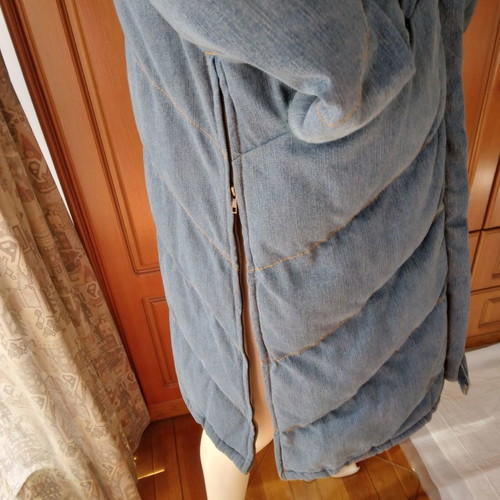 Denim coat used, blue, size M, vintage