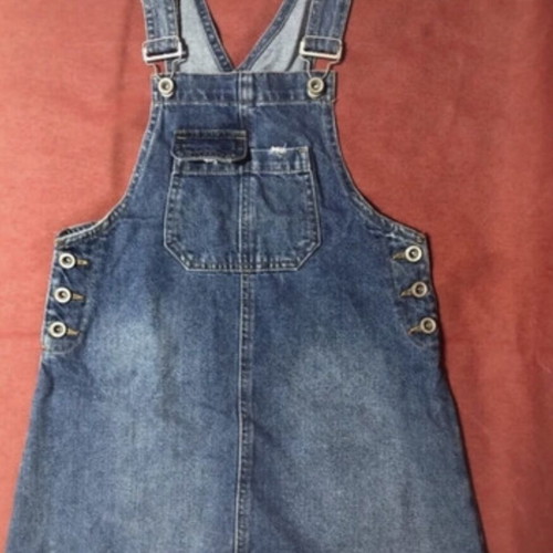 Zara Kids denim dress salopette, blue, size 134 cm