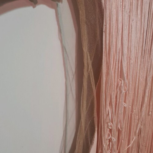 Prince Oliver dress new, size M, pink with fringes and transparency