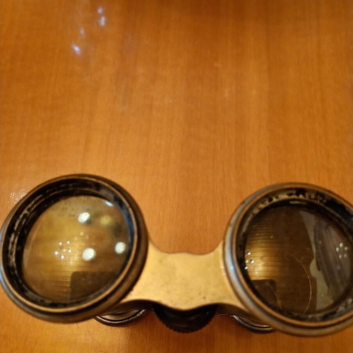 Collectible binoculars used, brass and metal