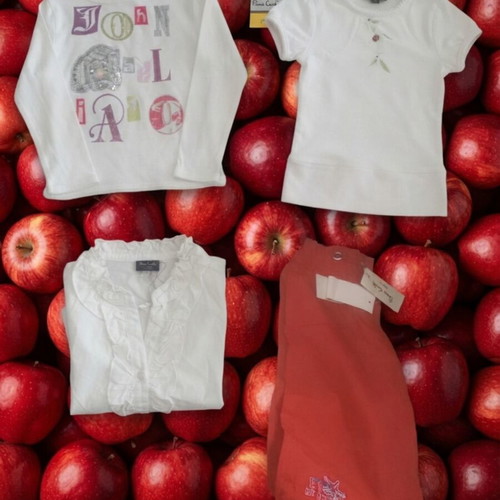 Girls' 4-piece clothing set with Galliano, Pierre Cardin, Alphabet pants