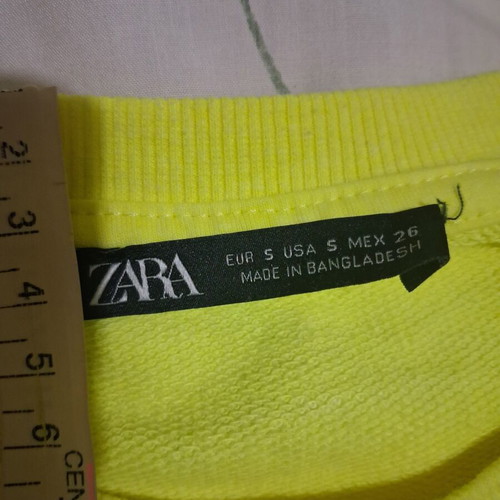 Zara women's fine sweatshirt used, size S/M, yellow