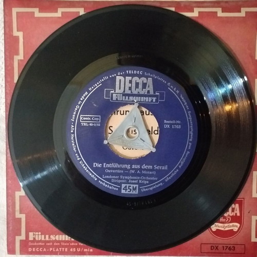 Collectible 45 RPM records used, classical music, set of 3