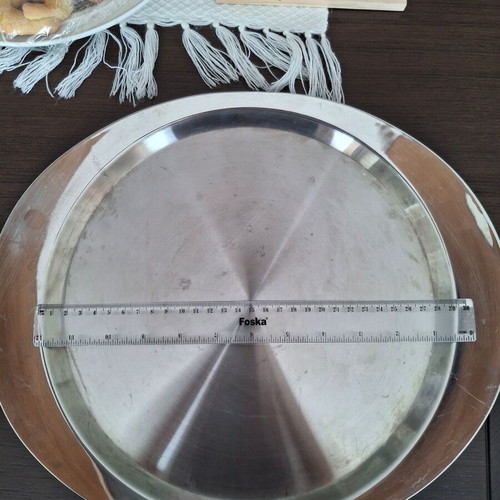Serving tray used, stainless steel 18/10