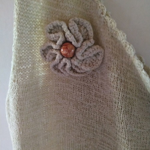 Veirjen knitted top beige, size S/M, like new