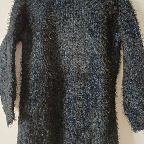 Paranoia sweater black with blue details like new, very warm