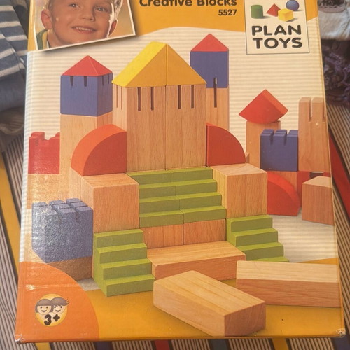 Plan Toys Creative Blocks wooden blocks used (5527)
