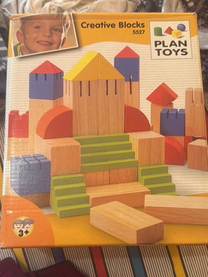 Plan Toys Creative Blocks ξύλινα τουβλάκια μεταχειρισμένα (5527)