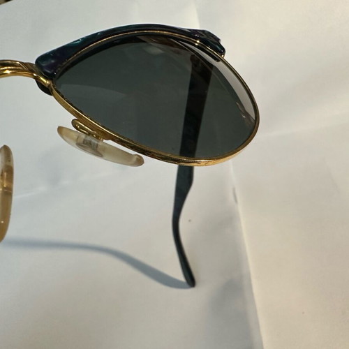 Kurzenberger & Braun 70380 Vintage Sunglasses New, Green-Purple Marble Frame