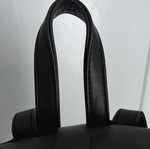Women's backpack dark brown with velvet suede texture