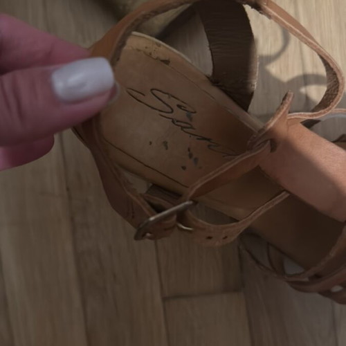 Platform sandals used, size 37, brown