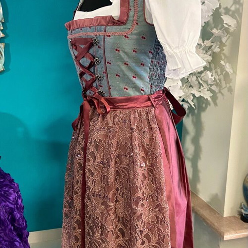 Bavarian dress like new with sequins and matching blouse