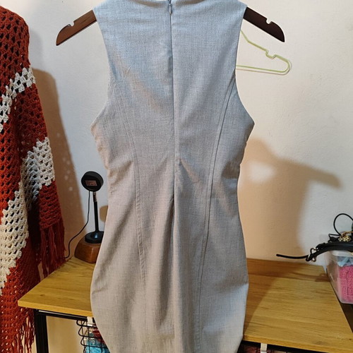 Bershka Mini Dress with Pleats Used, Gray