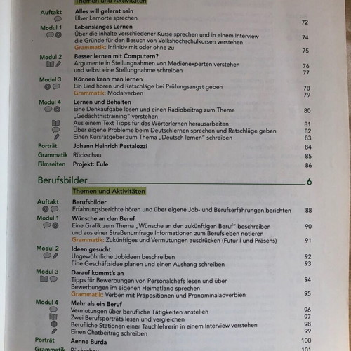 Aspekte coursebook used, level B1+ German language
