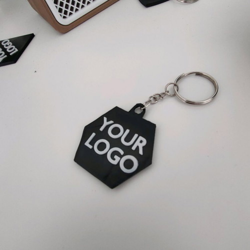 Promotional keychains new, pack of 100 pcs with 3D two-tone printing