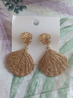 Summer Earrings new, beige and gold