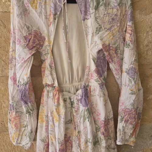 H&M Divided Floral Open Back Mini Dress Like New