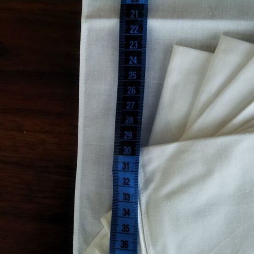 Linen tablecloth with lace and embroidery, unused, 2x1.60 with 6 napkins