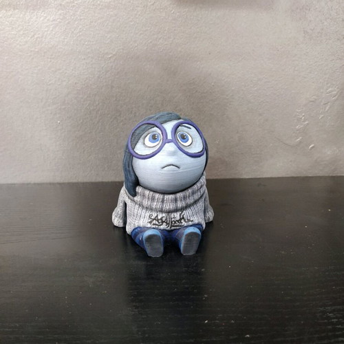 Inside Out Sadness figure 10 cm 3D print hand-painted new