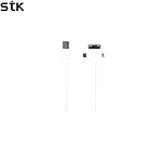  STK 3 σε 1 Καλώδιο Δεδομένων και Φόρτισης με 8Pin σύνδεση - Λευκός