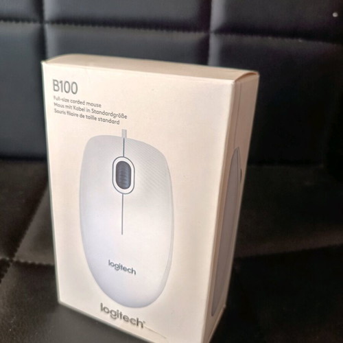 Logitech White B100 Mouse New