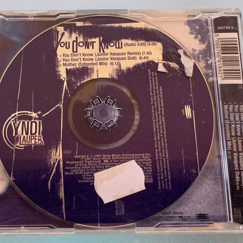 Cyndi Lauper You Don't Know The Junior Vasquez mixes 4-trk CD single used