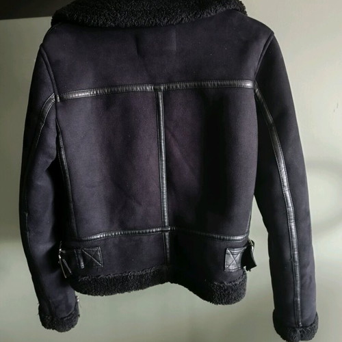 Zara short biker jacket used, black, size M