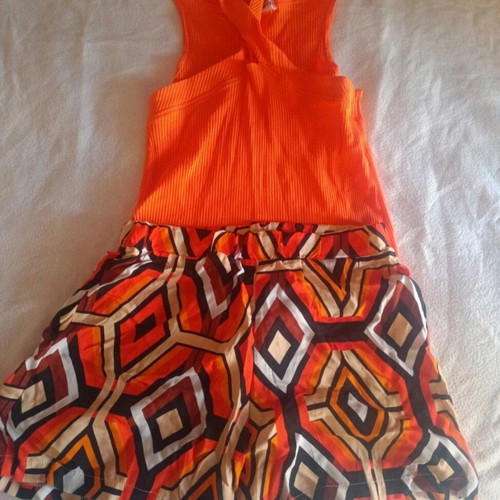 Girls' set new, size 11-12, orange
