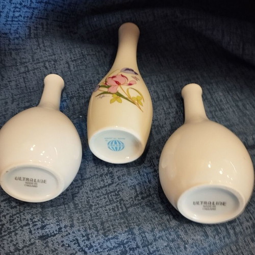Decorative vases used, set of 3, can be used as candle holders
