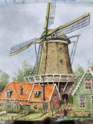 Decorative tile vintage souvenir from the Netherlands like new
