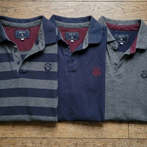 Miles Polo Long Sleeve Shirts Set Large like new, casual style