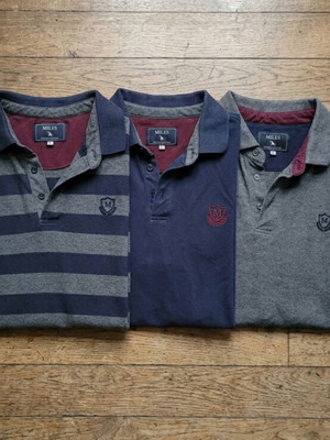 Miles Polo Long Sleeve Shirts Set Large like new, casual style