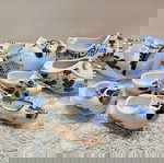  Vintage σετ 9 τεμαχίων.  Σταχτοδοχείο-Σαμπό Delft Blue Hand Painted Holland
